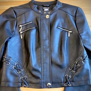 Venus Faux Leather Lace Up Jacket
